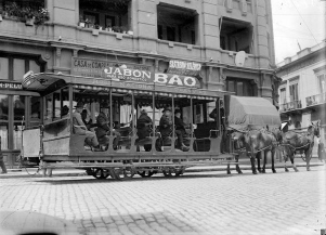 Tranvía a caballo. CFdeM, 1892.